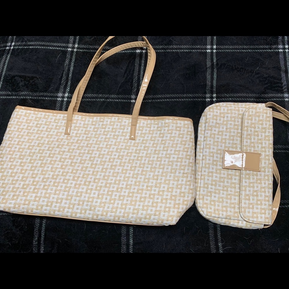 Jessica Simpson tote plus matching mini bag